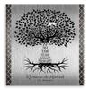11x14 Mounted Canvas Art Print - 6th Year Anniversary Personalized Family Wedding Tree Countdown Faux Iron Background - With Gift Wrapping LTC-C1435 view 1
