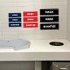 All Quality Standard WASH RINSE SANITIZE Set of 3 Bay Sink Signs - Restaurant & Commercial Kitchen Sink Signs - Easy to Install - Black (Large) view 4