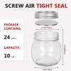10 oz Mason Jars, 24 Pack 300ml Glass Canning Jars with Regular Mouth Lids, Glass Jars Storage Containers for Overnight Oats, Jam, Jelly, Honey, Beans, Spice, Wedding Party Favors, Shower Favors view 2