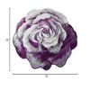 Rose Rug 2ft Round Area Rugs Cute Plush Flower Shaped Rug Circle Girly for Bedroom Floor Living Room Carpet 304 Purple view 2