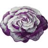Rose Rug 2ft Round Area Rugs Cute Plush Flower Shaped Rug Circle Girly for Bedroom Floor Living Room Carpet 304 Purple view 3