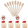 Bamboo Cupcake Topper Sticks - 3.5 Inch (500 Pack) Toothpicks for Appetizers Cake Topper Sticks, Cocktail Skewers, Bamboo Picks view 1