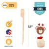 Bamboo Cupcake Topper Sticks - 3.5 Inch (500 Pack) Toothpicks for Appetizers Cake Topper Sticks, Cocktail Skewers, Bamboo Picks view 3