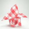 BalsaCircle 100 pcs 15x15-Inch Red on White Gingham Checkered Polyester Luncheon Napkins - for Wedding Party Restaurant Dinner view 1