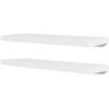 vidaXL Wall Shelves 4 Pcs, Floating Shelves, Display Shelves, Wall Mounted Shelves for Book DVD Photo Frame Trophy Display, Modern Style, White view 1