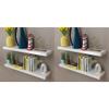 vidaXL Wall Shelves 4 Pcs, Floating Shelves, Display Shelves, Wall Mounted Shelves for Book DVD Photo Frame Trophy Display, Modern Style, White view 3