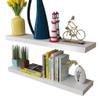 vidaXL Wall Shelves 4 Pcs, Floating Shelves, Display Shelves, Wall Mounted Shelves for Book DVD Photo Frame Trophy Display, Modern Style, White view 4