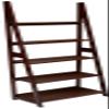 Amazon Basics 5-Tier Ladder Bookshelf Storage Organizer, Tall Bookcase for Small Space, Solid Rubberwood Frame, Modern Display Shelf, Espresso Finish, 14" D x 24.8" W x 70.1" H view 1