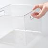 mDesign Plastic Modern Storage Organizer Bin Basket with Handles for Bathroom Organization - Shelf, Cubby, Cabinet, Vanity, and Closet Organizing Decor - Ligne Collection - Clear view 3