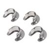 YUEWO 4PCS U Stainless Steel Closet Pole Sockets- Closet Rod End Supports, Flange Set Rod Holder With Screws For Closet Curtain (U Shaped) view 1