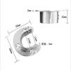 YUEWO 4PCS U Stainless Steel Closet Pole Sockets- Closet Rod End Supports, Flange Set Rod Holder With Screws For Closet Curtain (U Shaped) view 2