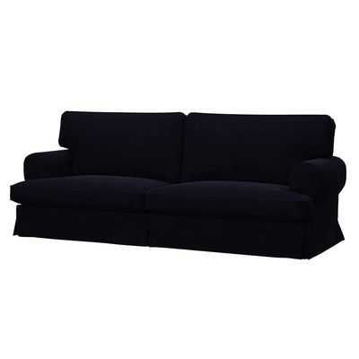 Soferia Replacement Compatible Cover for Ekeskog 3-Seat Sofa, Fabric Elegance Black