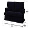 Soferia Replacement Compatible Cover for Ekeskog 3-Seat Sofa, Fabric Elegance Black view 3