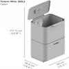 Joseph Joseph Totem Max 60 Liter/15.85 Gallon Waste Separation and Recycling Kitchen Trash Can with Odor Filter and Removable Compost Food Waste Caddy, Stone view 4