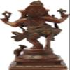 Exotic India Nritya Ganesha - Brass Statue - Color Chola Color view 3