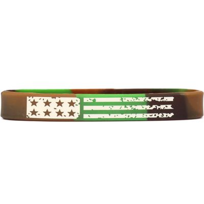 SayitBands One (1) Camo Vintage Flag Wristband
