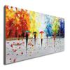 100% Hand-painted Abstract Landscape Wall Art People Walking Modern Oil Painting view 1