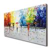 100% Hand-painted Abstract Landscape Wall Art People Walking Modern Oil Painting view 2