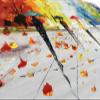 100% Hand-painted Abstract Landscape Wall Art People Walking Modern Oil Painting view 4