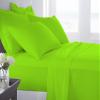 Taj Linens Cotton Bedsheets Set - Comfortable Fabric 400 Thread Count 100% Cotton 4-Piece Sheet Set 15 Inch Deep Pocket Solid (Cal-Queen, Parrot Green) view 1