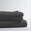 Cotton Bedsheets Set - Comfortable Fabric 400 Thread Count 100% Cotton 4-Piece Sheet Set 15 Inch Deep Pocket Solid (Cal-King, Dark Grey) view 2