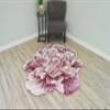 Flower Rug 2ft Round Area Rugs Cute Plush Flower Shaped Rug Circle Girly for Bedroom Floor Living Room Carpet 302 Pink view 1