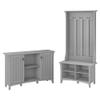 Bush Home Salinas Entryway Storage Set with Hall Tree, Shoe Bench and Accent Cabinet in Cape Cod Gray view 1