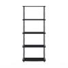 Furinno Turn-N-Tube 5-Tier Multipurpose Shelf / Display Rack / Storage Shelf / Bookshelf, Classic Tubes, Black/Grey view 2