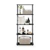 Furinno Turn-N-Tube 5-Tier Multipurpose Shelf / Display Rack / Storage Shelf / Bookshelf, Classic Tubes, Black/Grey view 4