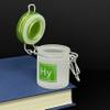 Airtight Glass Herb Mini Stash Jar with Clamping Lid in Choice of Design (Hybrid, Small) view 3