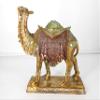 2102 Bronze, Green & Light Burgundy Camel Figurine Home Decorative view 1