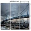 72 x 36 TOTAL - Ben Franklin Bridge Philadelphia Metal Print wall art. 3 Panel split, Triptych. HD aluminum panels view 3