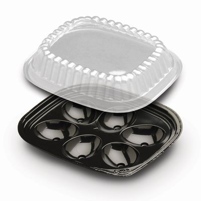 D AND W FINE PACK Quikpak Egg Tray Combo 6Ct Pet Blk Clrdm, 416 CT
