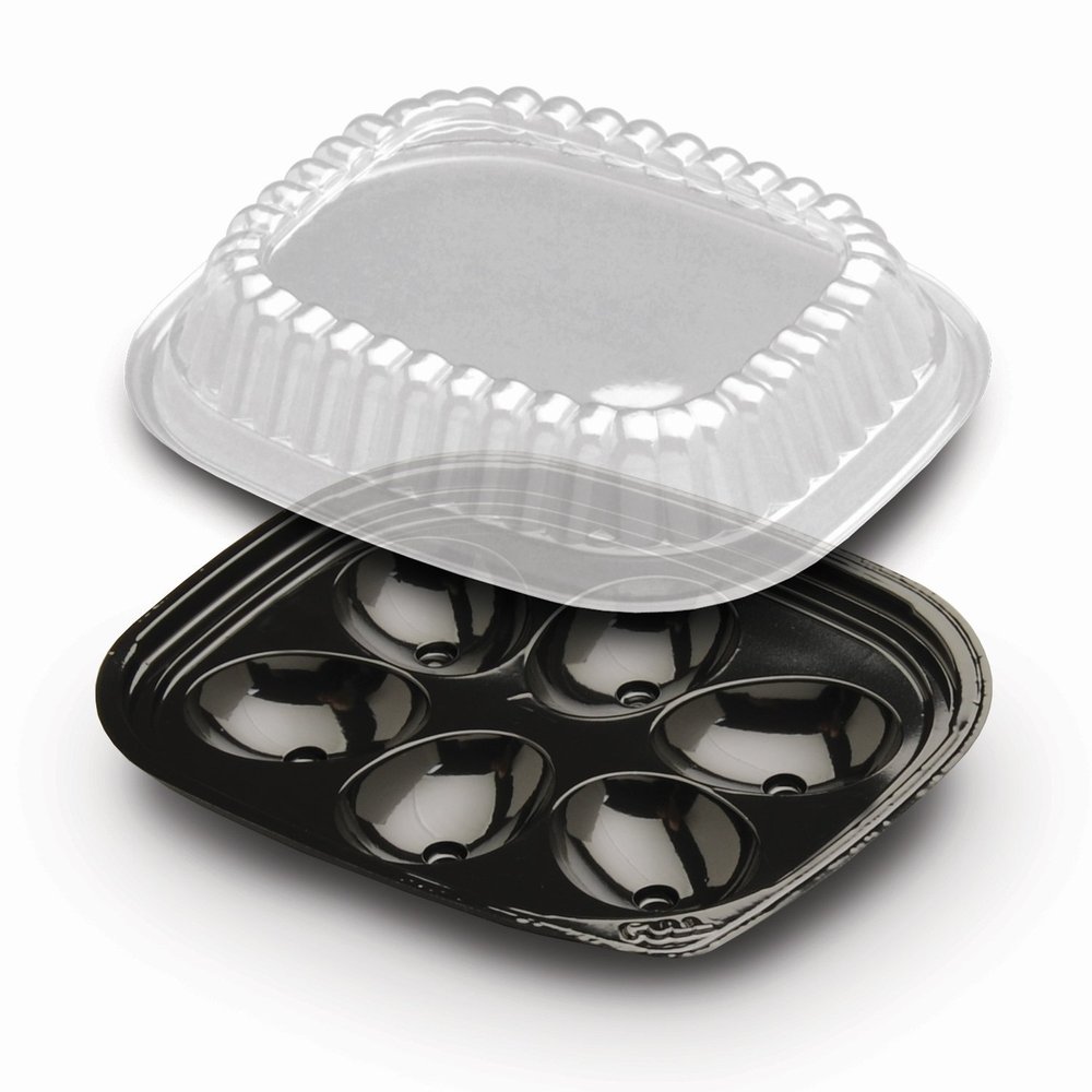 D AND W FINE PACK Quikpak Egg Tray Combo 6Ct Pet Blk Clrdm, 416 CT