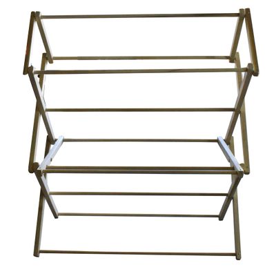 Cauff Wooden Amish Made Folding Clothes Drying Rack Handmade for Hanging Laundry (Small 3'x4.5')