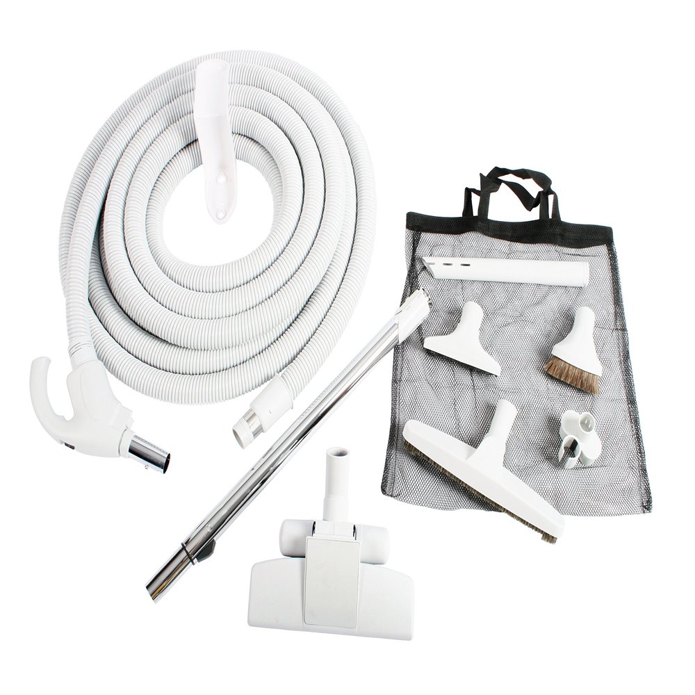 Cen-Tec Systems 94269 Central Vacuum Low Voltage Kit with 30 Ft. Switch Control Hose Light Gray