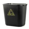 Botron Black Conductive Waste Bin 0.016'' 7 Gallon view 1