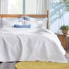 Bedsure Quilts Queen Size - Lightweight Bedspreads Queen Size with Basket Weave Pattern, Soft Quilt Bedding Set, White Comforter Set Coverlet for All Seasons with 2 Pillow Shams (90" x 96") view 3