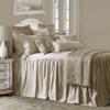 HiEnd Accents Luna Washed Linen 3 Piece Ruffle Skirt Bedspread Set with Pillow Shams, Light Tan Queen, Romantic Shabby Chic Farmhouse Style Bedding Cover Set, 1 Bed Spread and 2 Pillow Cases view 4