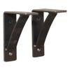 RRD Heavy Duty Steel Mantel Brackets (2 Pack) - Countertop Support for Fireplace - Hand Welded Rustic Farmhouse Decor (4"x5"x1.5", Natural Steel) view 1