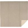 1 Piece King Farmhouse Chic Quilt Coverlet Dark Cream Coal Black Ticking Stripes Tan Bedding Solid Colors Soft Hand Quilting Coverlet Beautiful Shabby Chic Bedding Motif All Over Pattern view 4