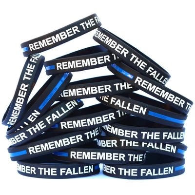 SayitBands Fifteen (15) Bold Remember the Fallen Wristband Bracelets