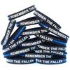 SayitBands Fifteen (15) Bold Remember the Fallen Wristband Bracelets view 1