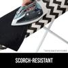GORILLA GRIP The Original Ironing Board Cover and Pad, Silicone Coating, 400F Scorch Resistant Thick Padding, Heavy Duty Iron Covers Standard Boards, Hook and Loop Fastener Strap, Chevron 15x54 view 3
