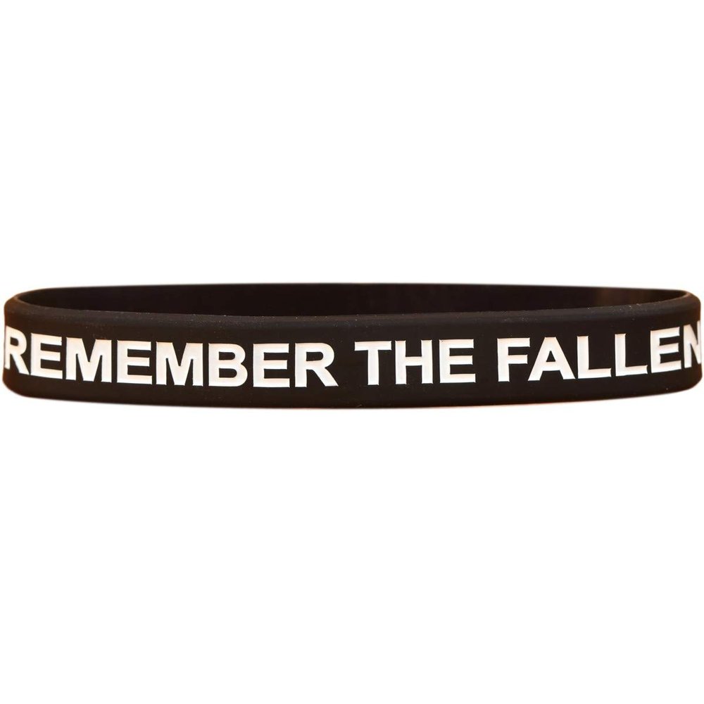 SayitBands One (1) Bold Remember the Fallen Wristband Bracelet