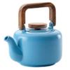 BonJour Ceramic Coffee and Tea 4-Cup Ceramic Teapot with Infuser, Aqua view 1