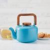 BonJour Ceramic Coffee and Tea 4-Cup Ceramic Teapot with Infuser, Aqua view 2