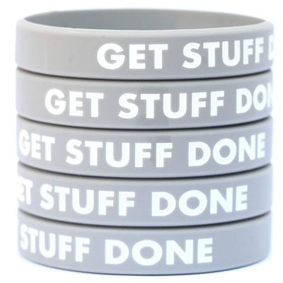 SayitBands Five (5) Get Stuff DOne (1) Wristband Bracelets