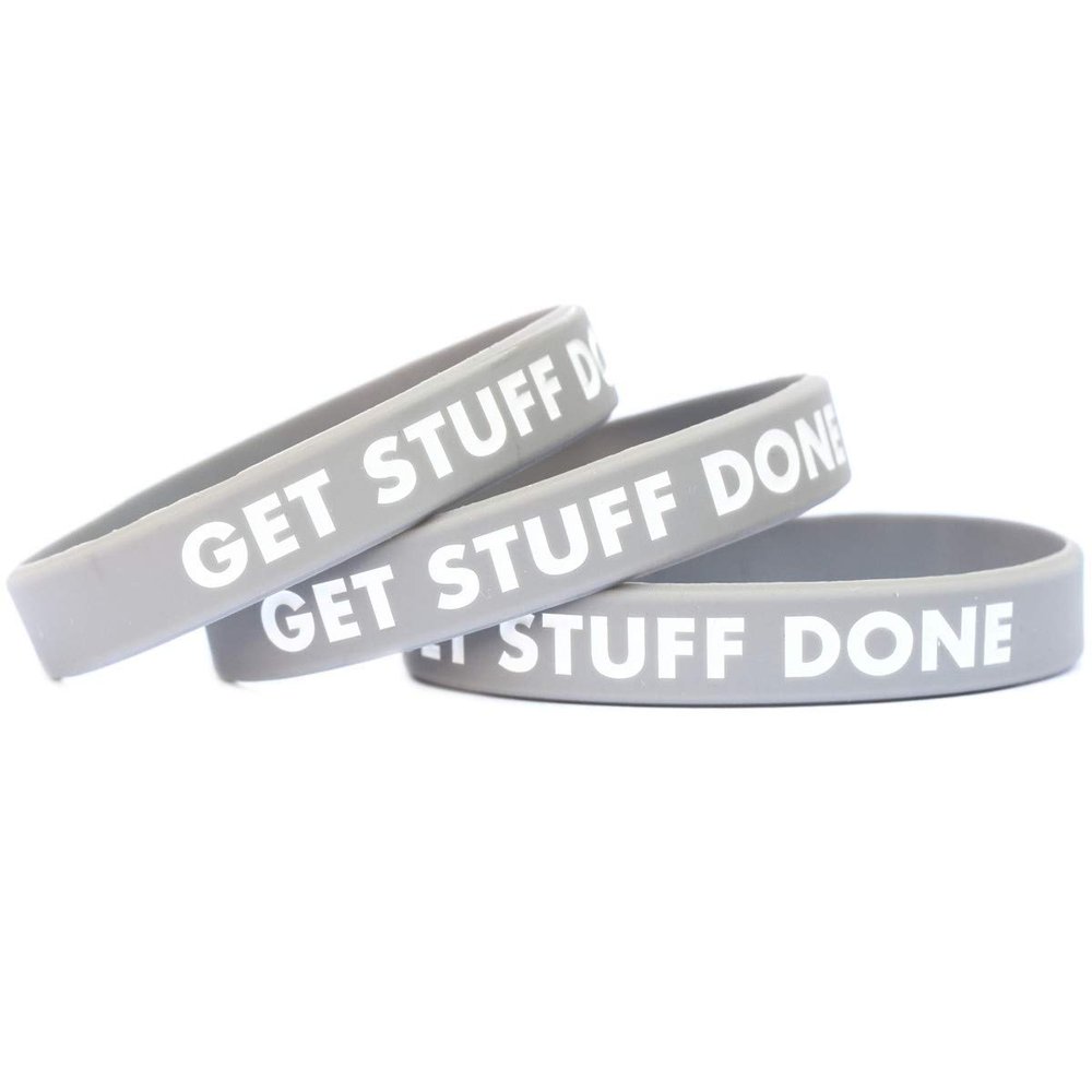 SayitBands Three (3) Get Stuff DOne (1) Wristband Bracelets