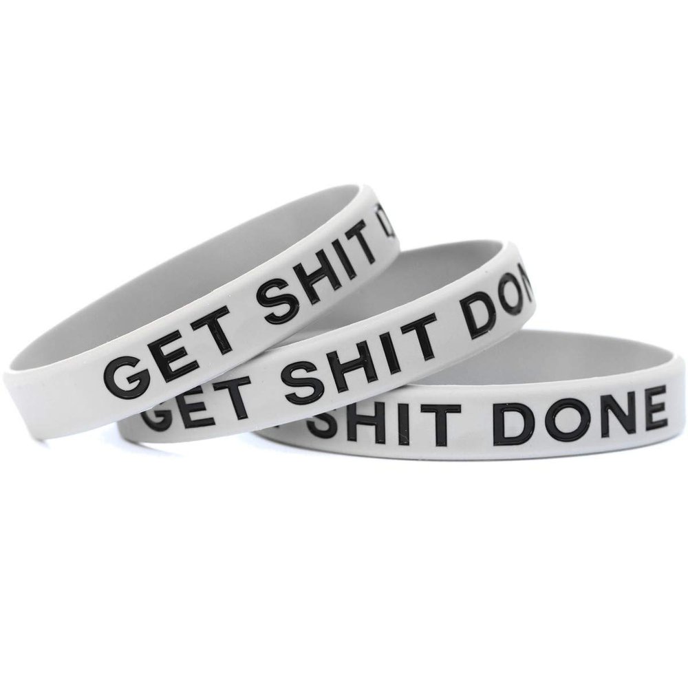 SayitBands Three (3) Get Shit Done Wristband Bracelets